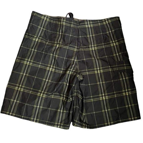 MOSSIMO SUPPLY CO plaid men’s bathing suit board shorts swimsuit size 38 green - Picture 4 of 13